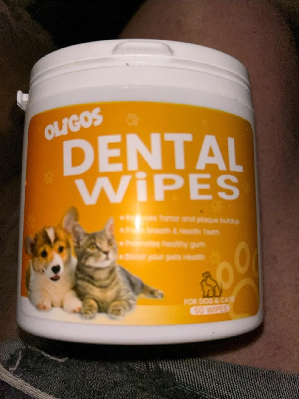 Dental Wipes for Dogs & Cats - Orange
